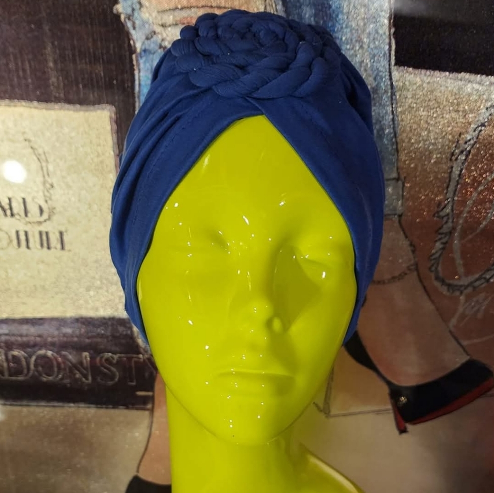 Blue Turban Headwrap